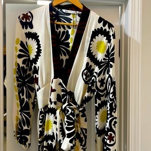 Zara long sleeve maxi dress